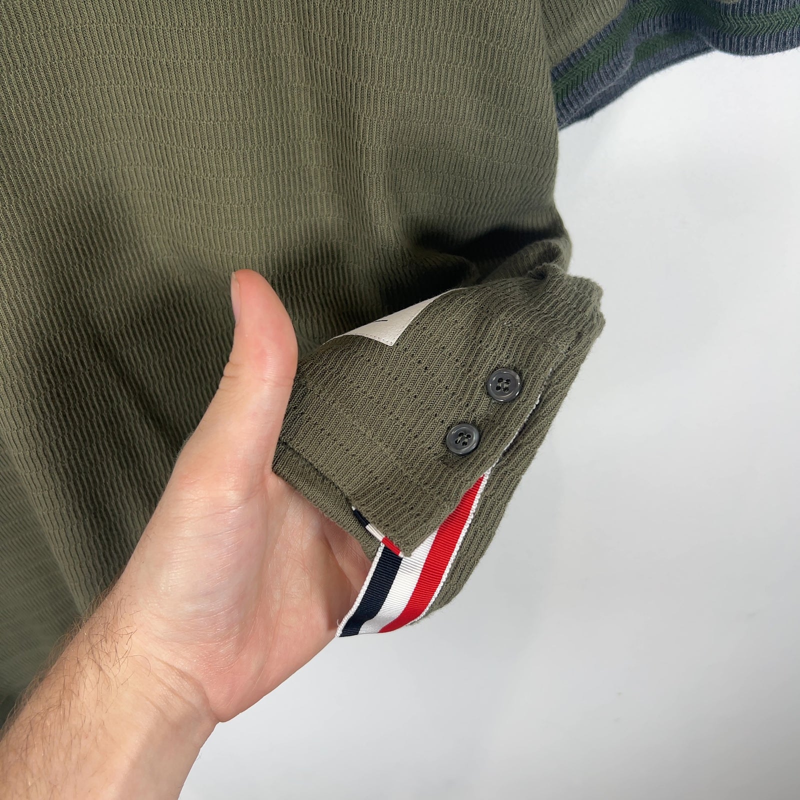 Thom Browne Striped Knit Polo