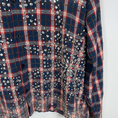 Vale Crystalized Button-Up Flannel Shirt