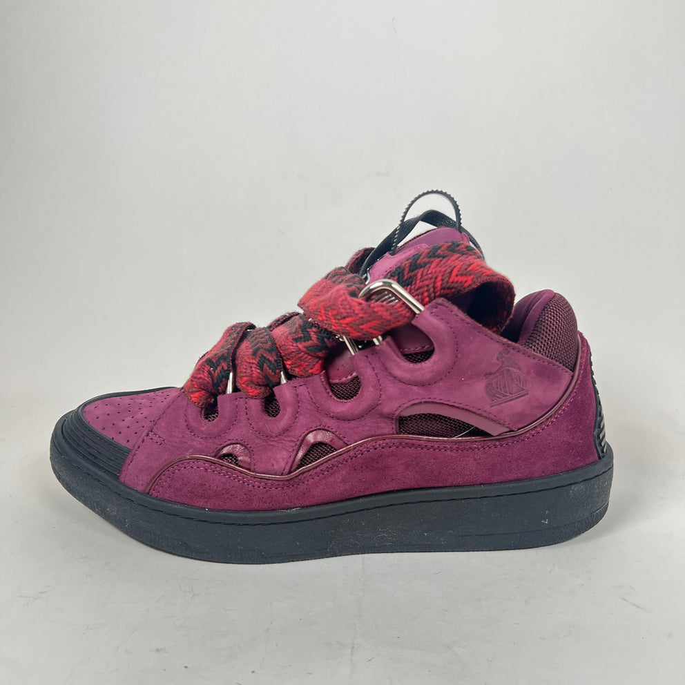 Lanvin Burgundy Curb Sneaker Size 41