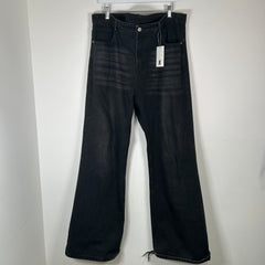 Basketcase Flare Black Denim Jeans Size 38