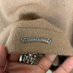 Chrome Hearts Brown Triple Cross Patch Cashmere Sweater Size M