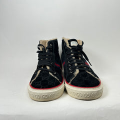 Gucci Black Shearling 1977 Sneakers Size 9.5