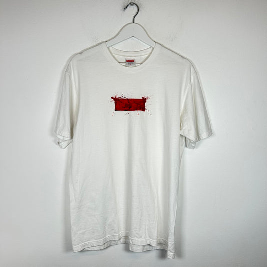 Supreme White Ralph Steadman Box Logo T-Shirt Size M