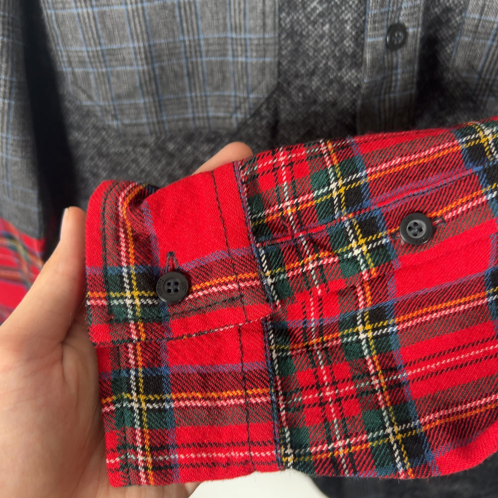 Cavalli Patchwork Button-Up Shirt