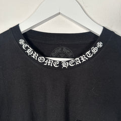 Chrome Hearts Collar Logo Black T-Shirt Size M