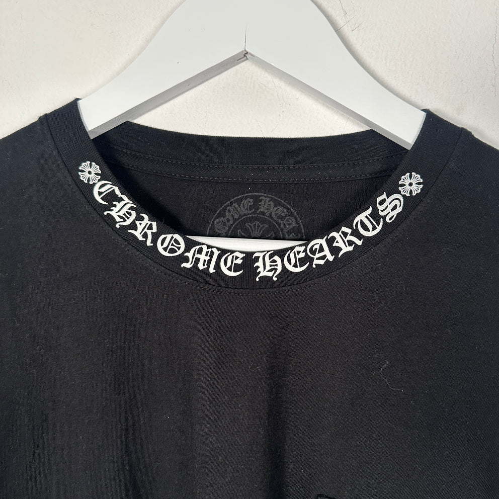 Chrome Hearts Collar Logo Black T-Shirt Size M