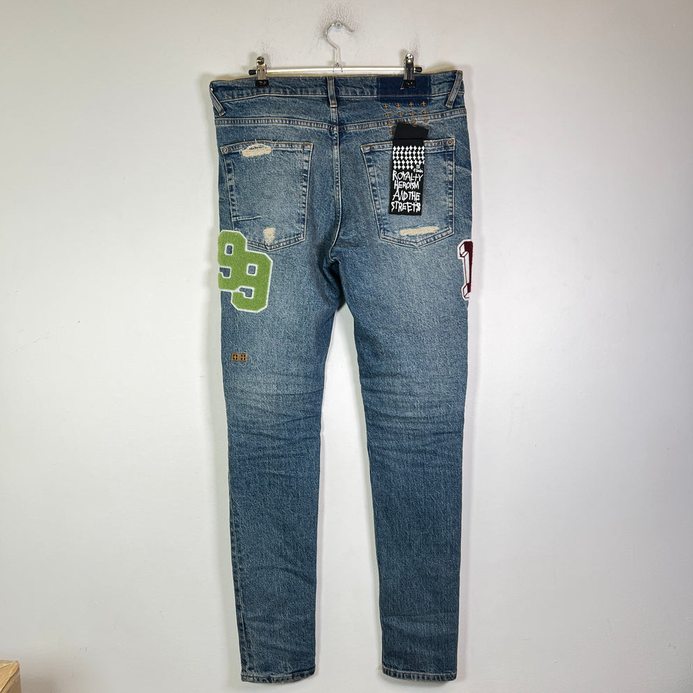 Ksubi Van Winkle Rodeo Patch Distressed Jeans