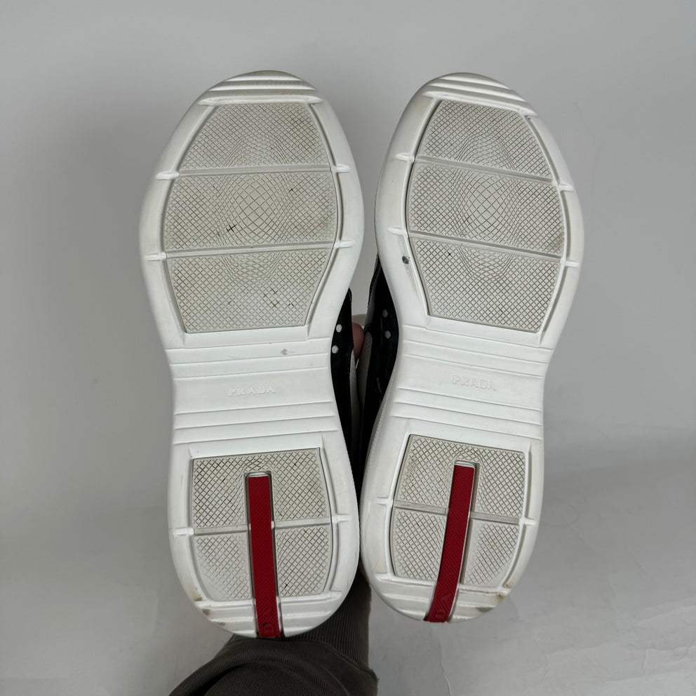 Prada White/Black America Cups Size 7.5
