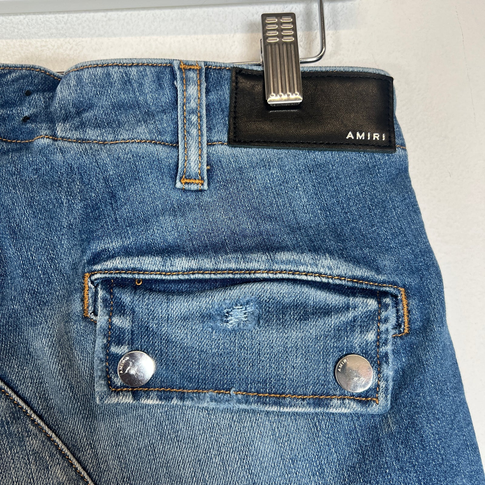 Amiri Blue Tactical Cargo Jeans Size 33