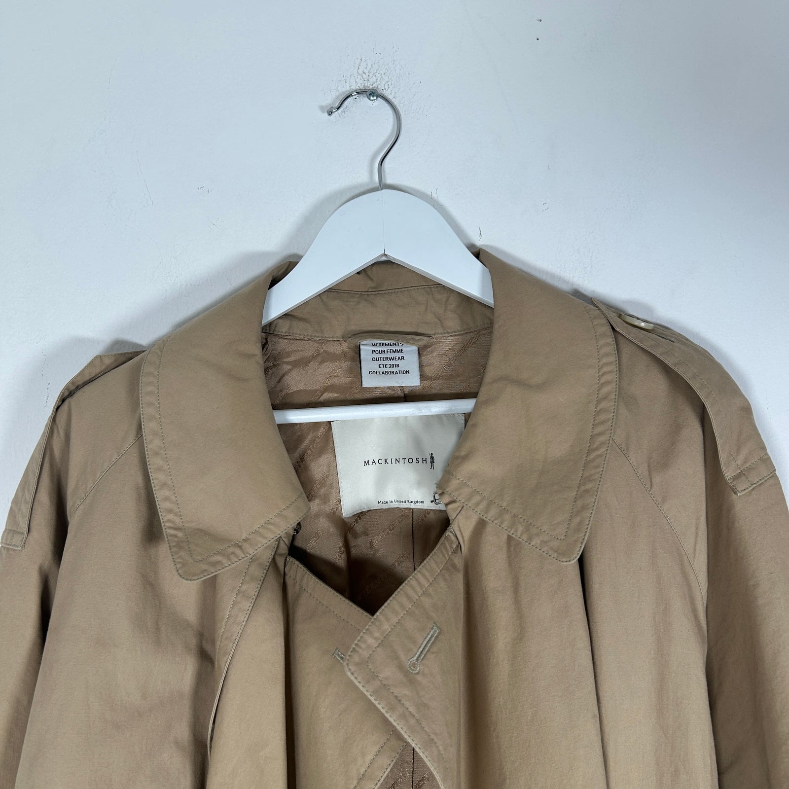 Vetements x Mackintosh Khaki Trench Coat Size L