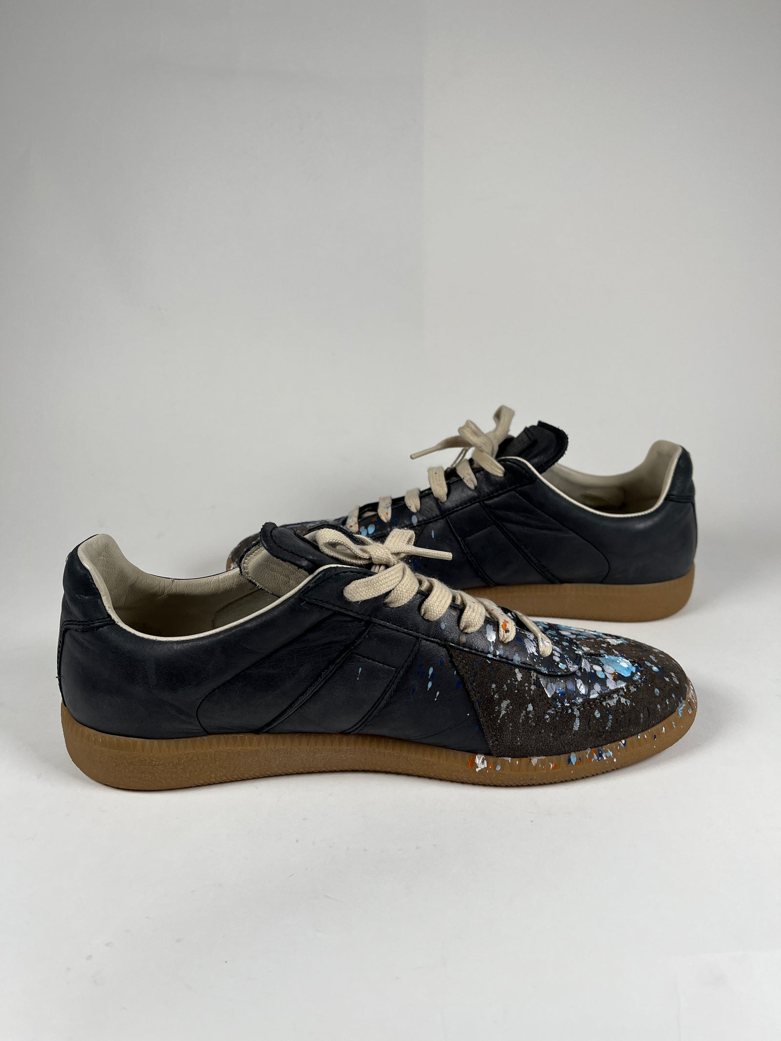 Maison Margiela Navy Paint Splatter Gats Size 43