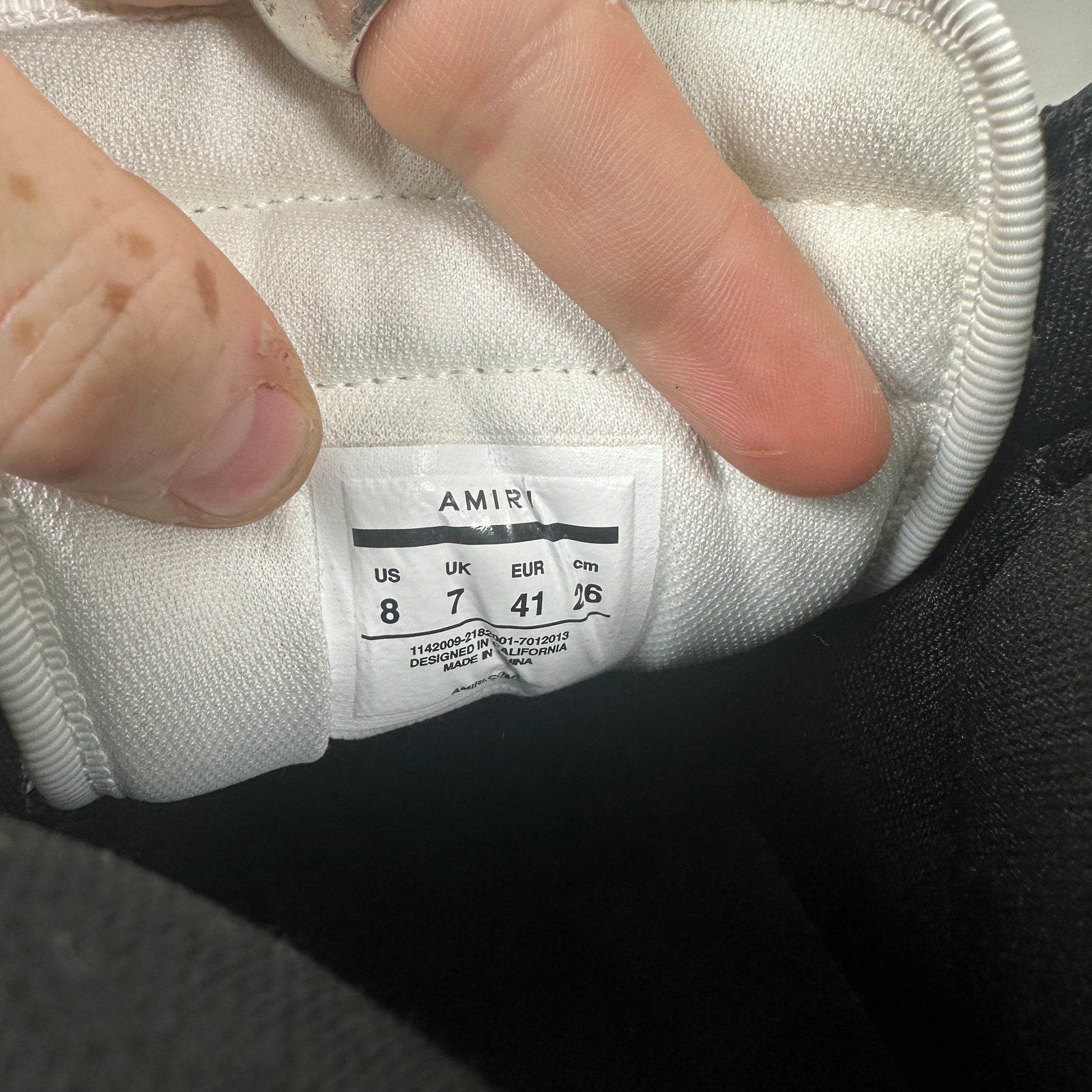 Amiri B&W Bone Court High Size 41