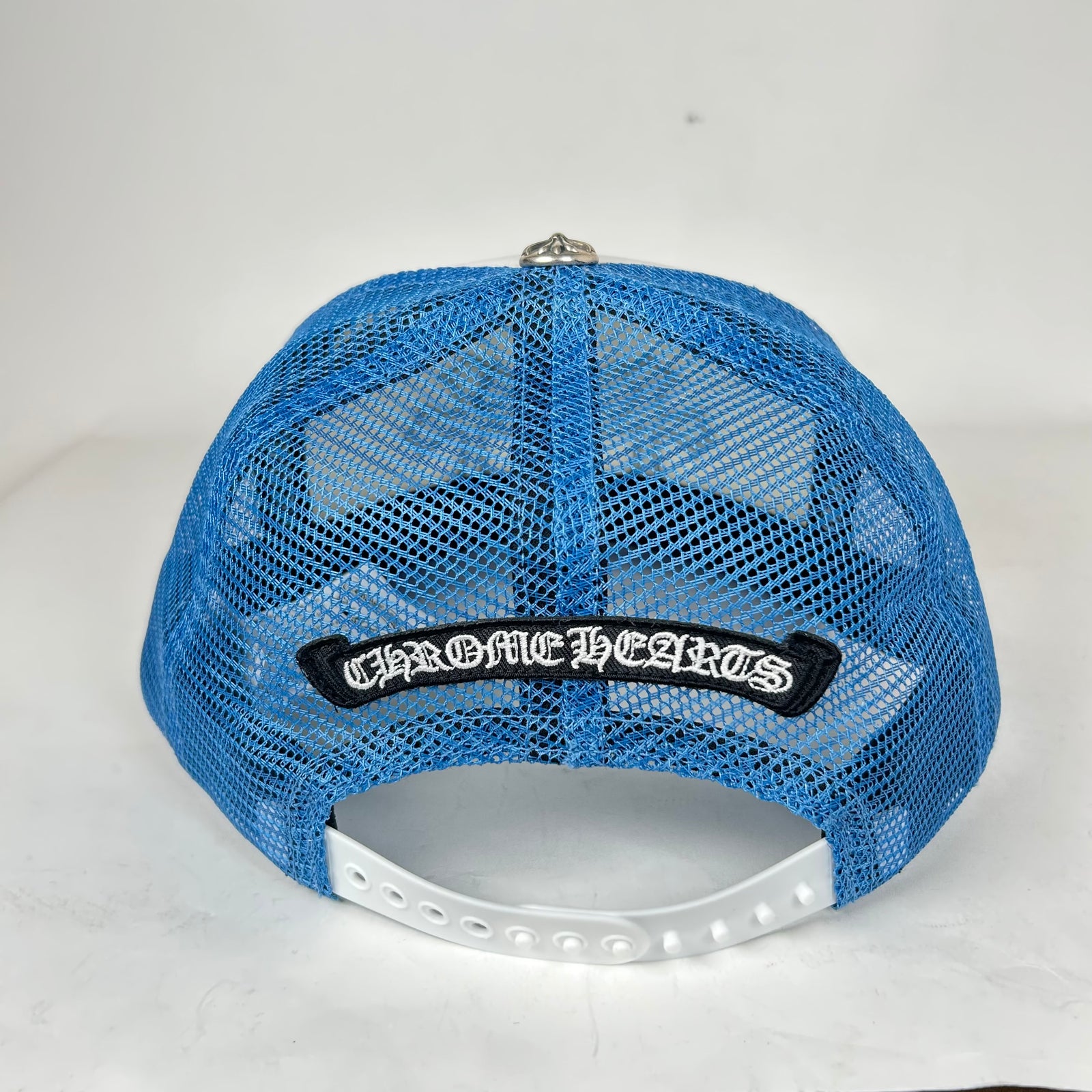 Chrome Hearts Blue Cemetery Patch Trucker Hat