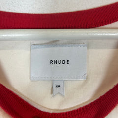 Rhude Red Script Logo Raglan T-Shirt Size XXL