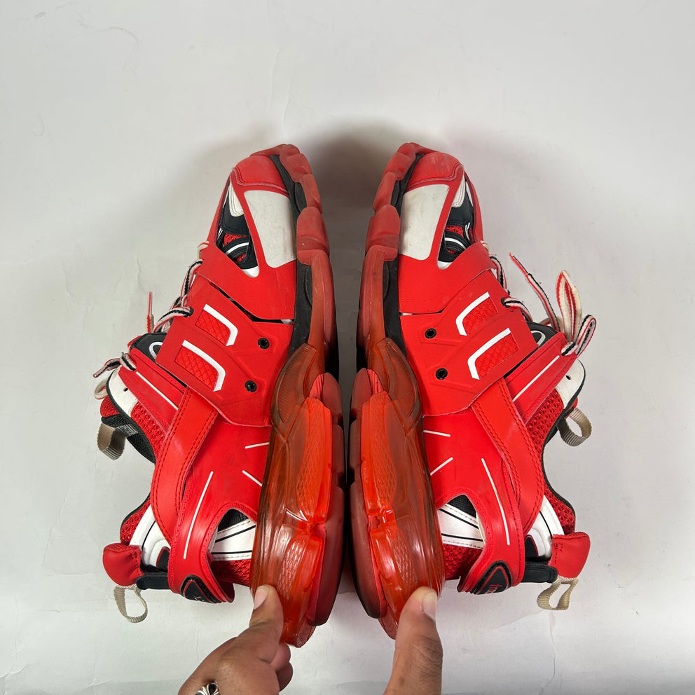 Balenciaga Red/Black Track Sneakers