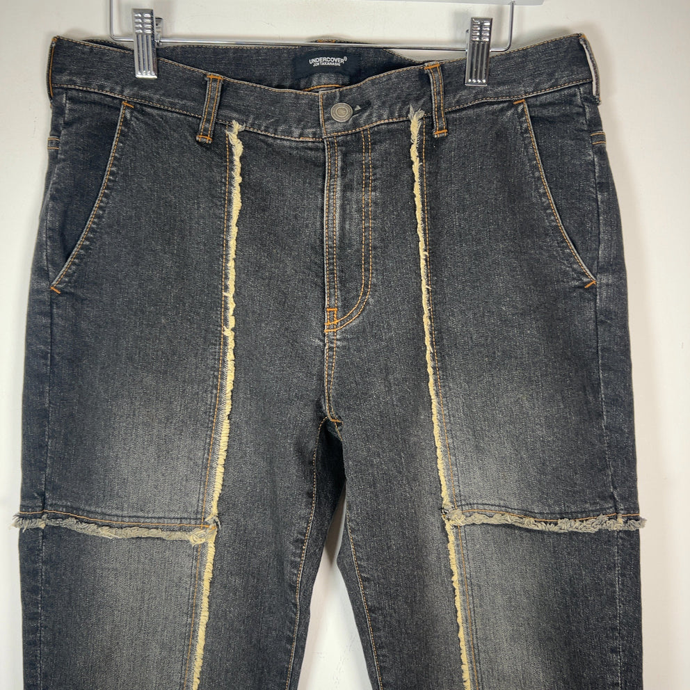 Undercover Reconstructed Raw Centre Seam Denim Jeans