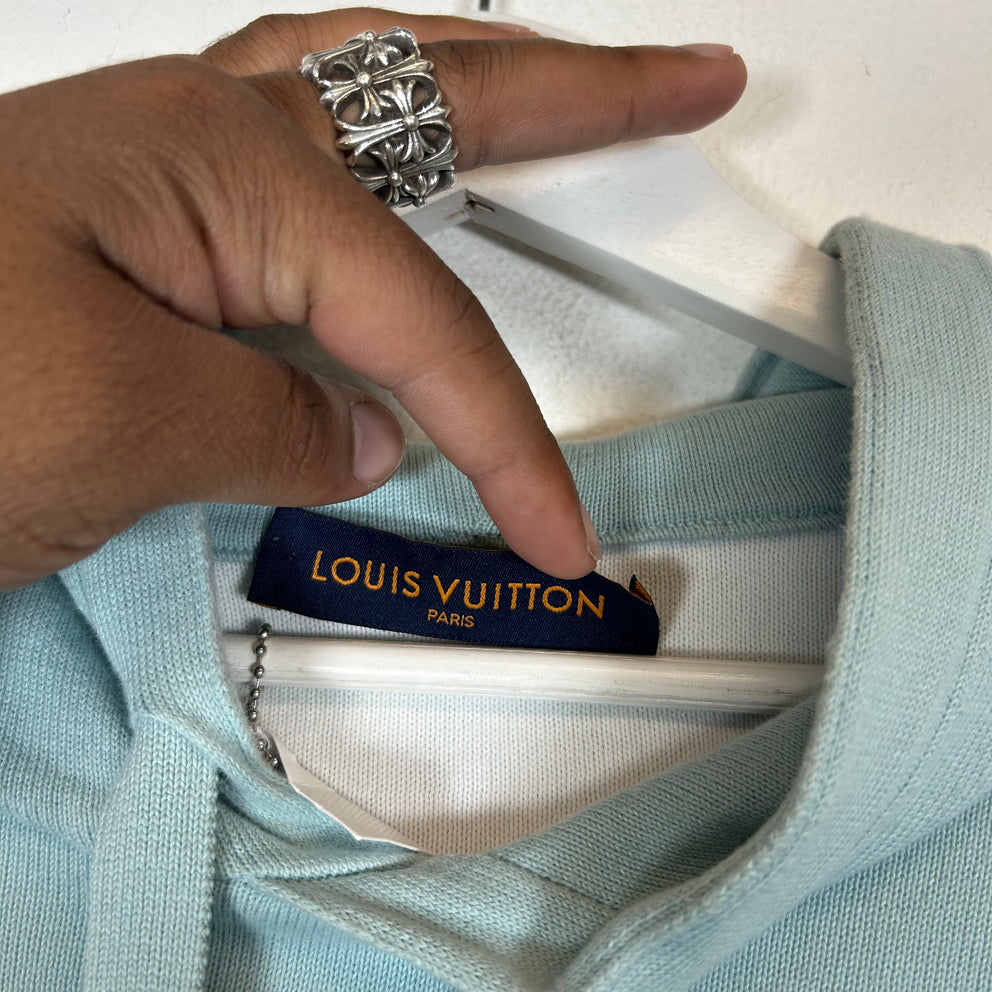 Louis Vuitton Baby Blue Gradient Monogram Hoodie Size L