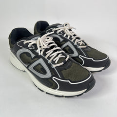 Dior B30 Dark Green/Black Technical Mesh Sneakers