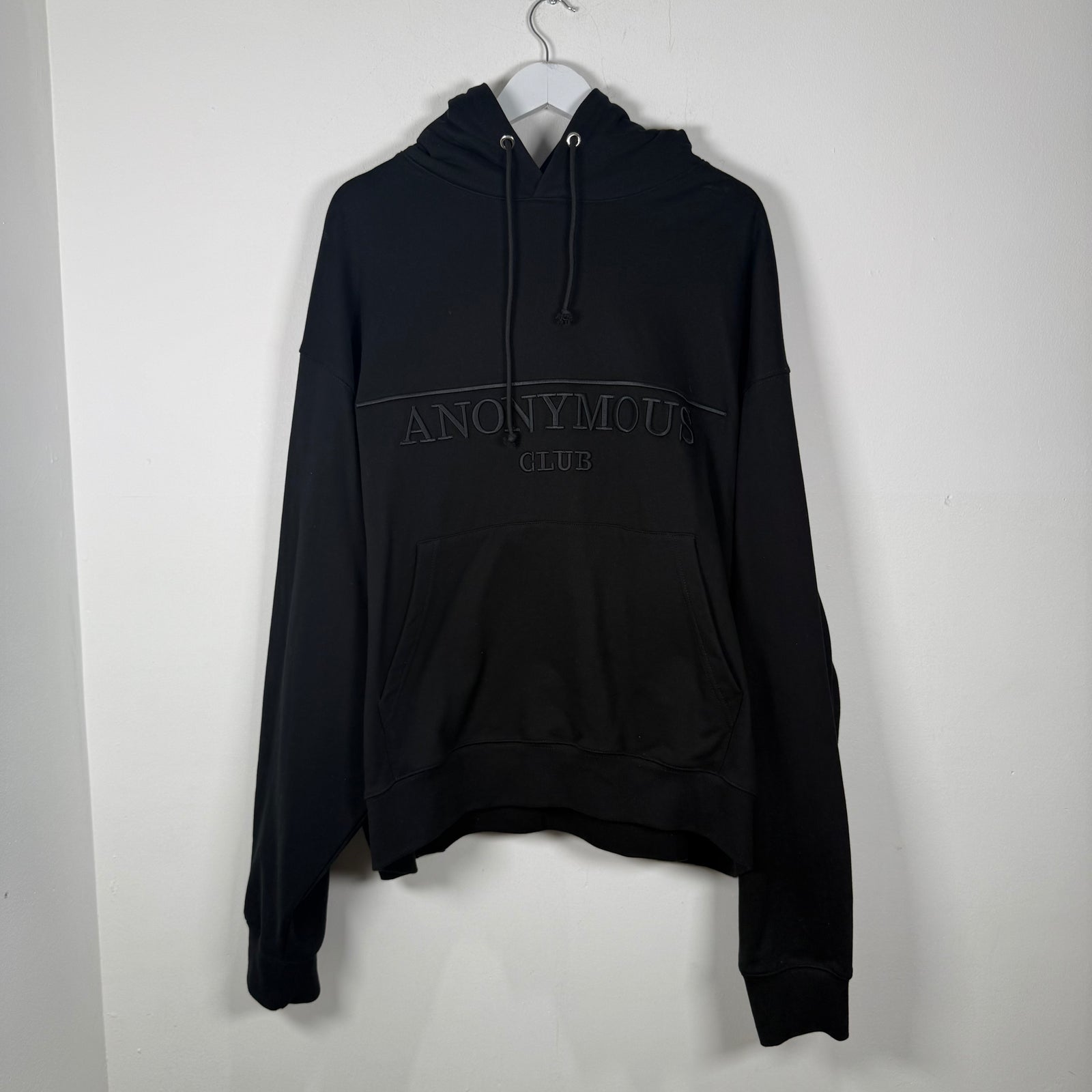 Anonymous Club Oversized Black Hoodie Size S