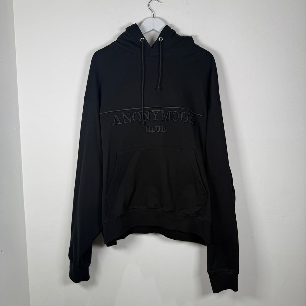 Anonymous Club Oversized Black Hoodie Size S