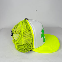 Chrome Hearts Neon Green Cemetery Patch Trucker Hat