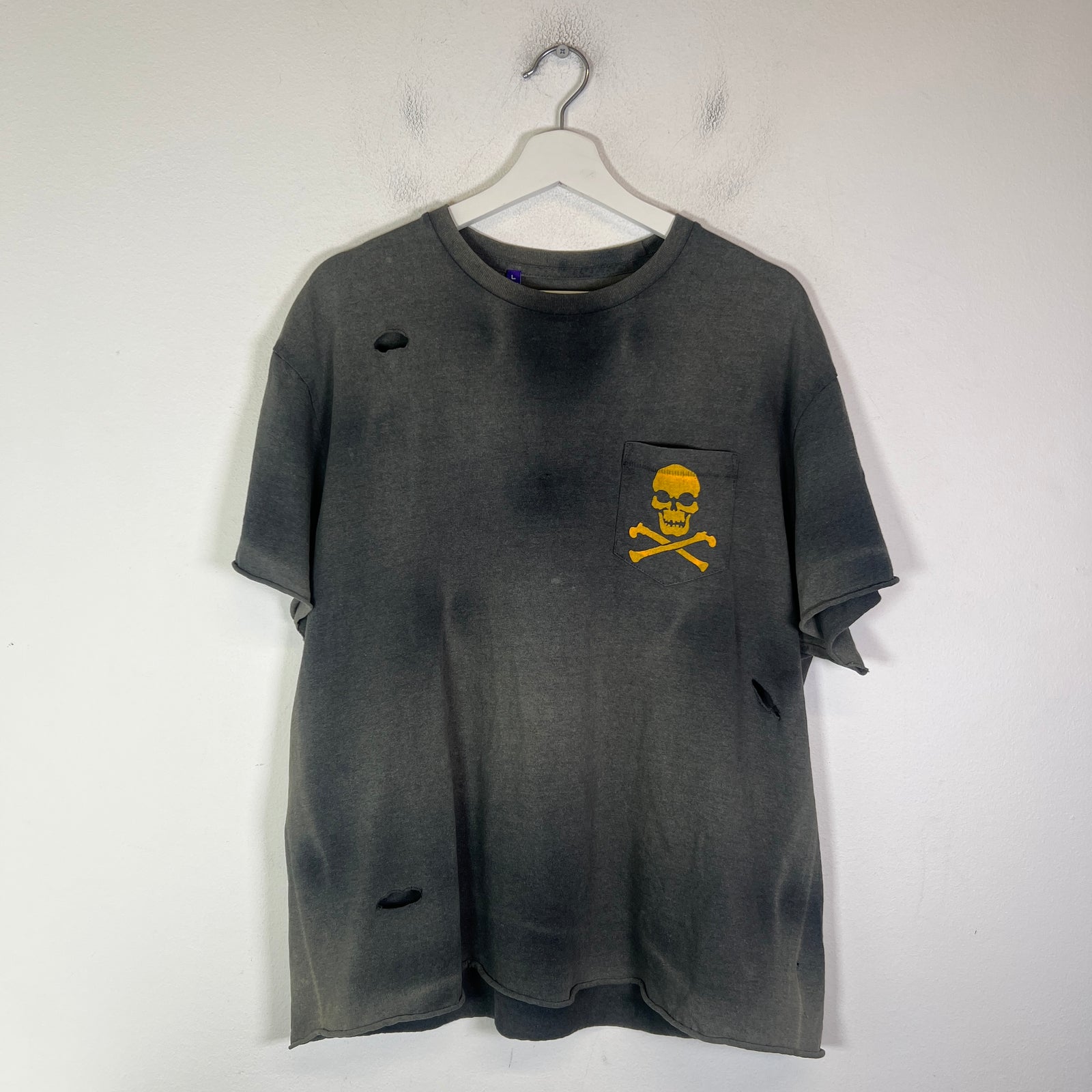 Gallery Dept Vintage Skull Print Distressed T-Shirt