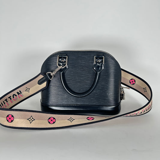 Louis Vuitton Alma Black Epi Leather Purse