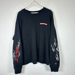 Chrome Hearts Black Matty Boy Stay Fast Crewneck Size XL