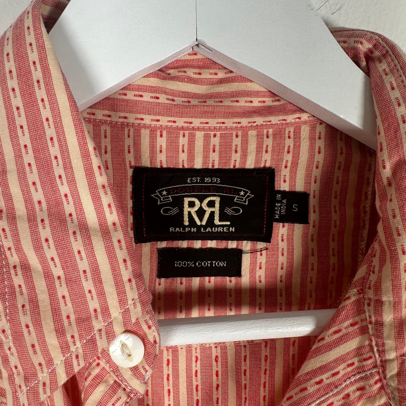 RRL Red Gingham Button Up Shirt Size S