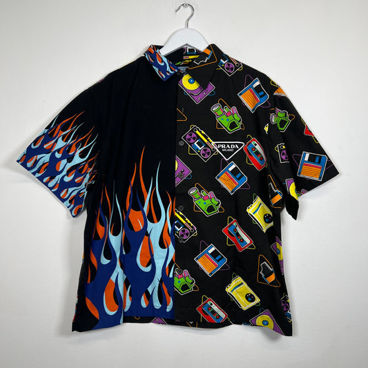 Prada Double Match Shirt Flame & Records Size XL