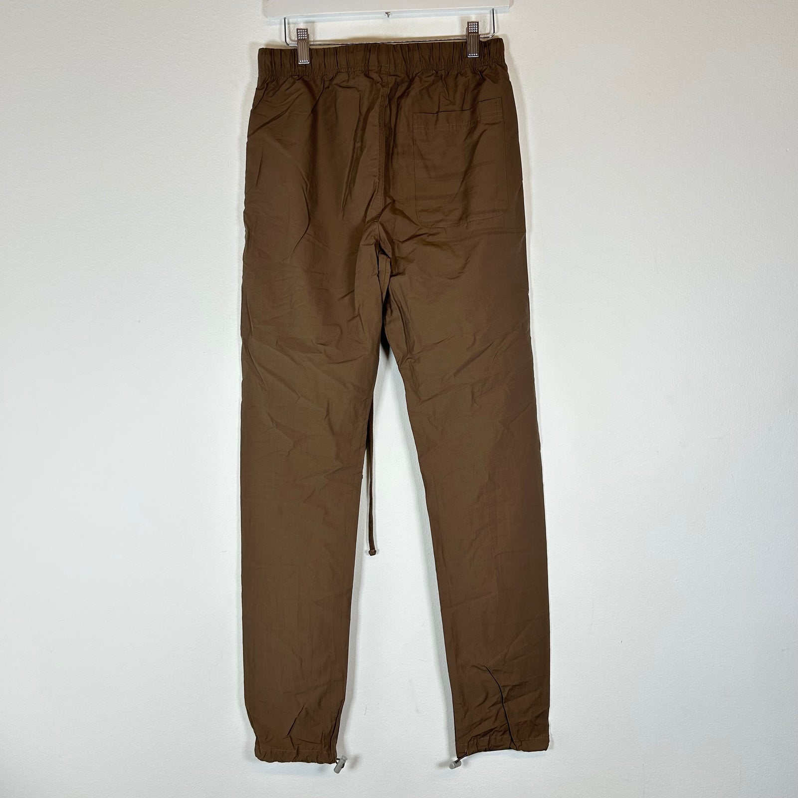 Essentials Brown Logo Nylon Pants Size XS