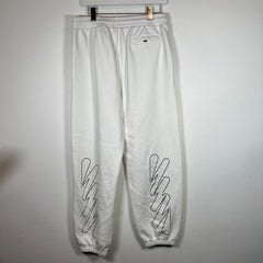 Off-White White Diag Wave Logo Sweatpants Size XL