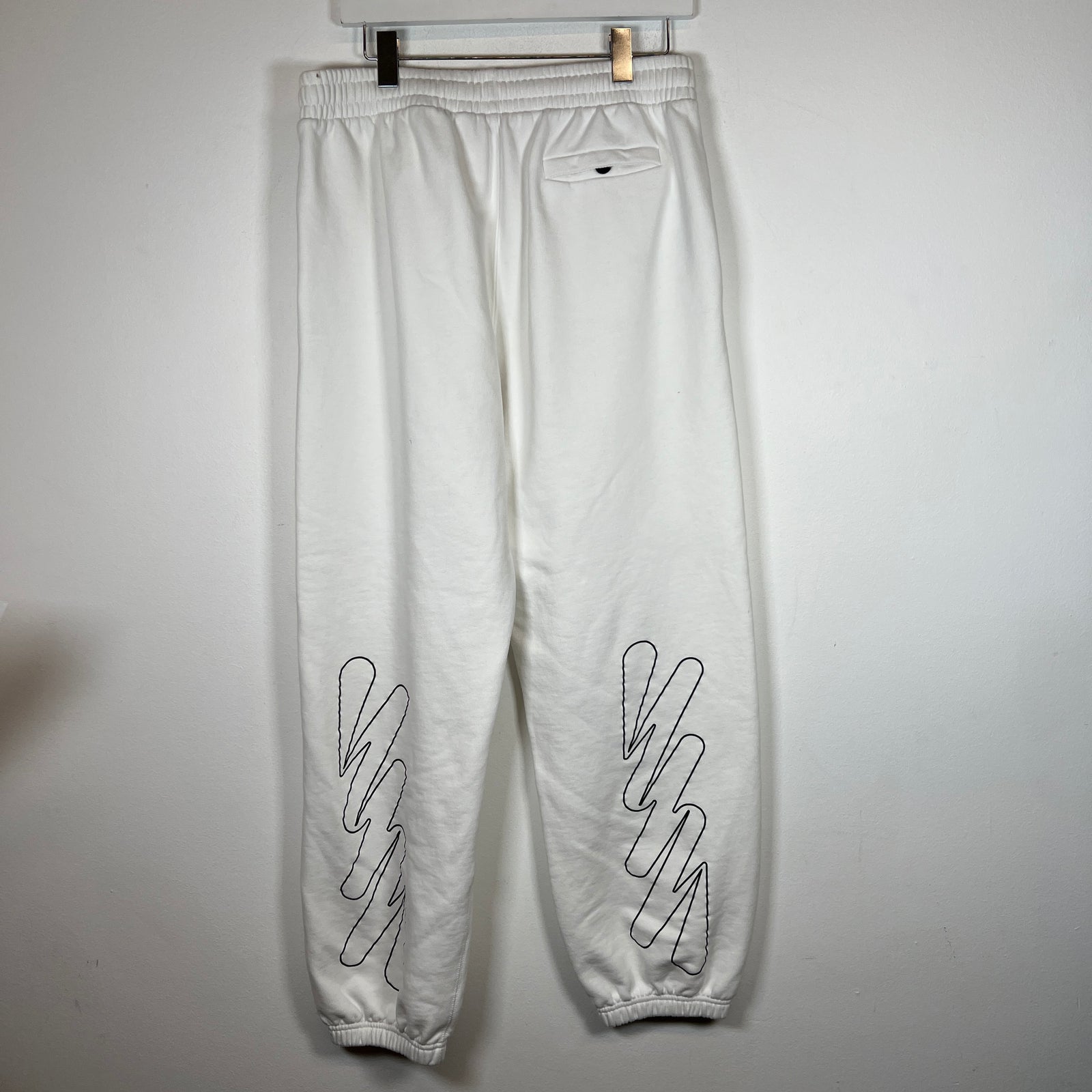 Off-White White Diag Wave Logo Sweatpants Size XL