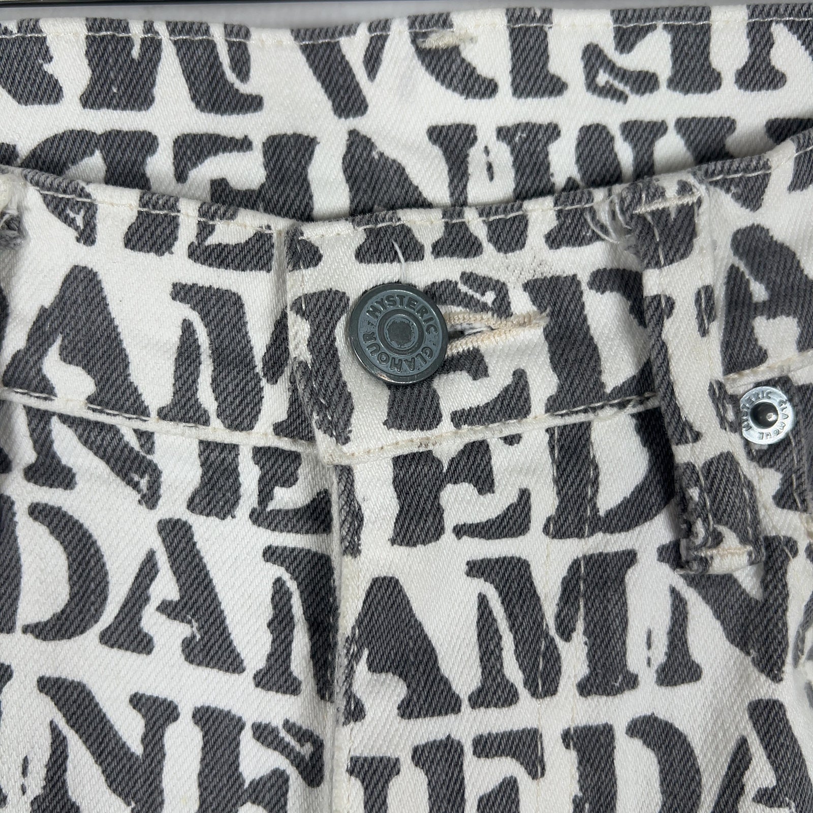 Hysteric Glamour 'Damned' Allover Script Jeans