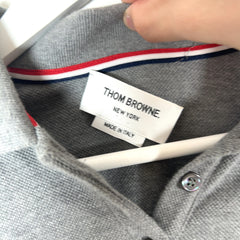 Thom Browne '2003' 4-Bar Long-Sleeve Polo Shirt