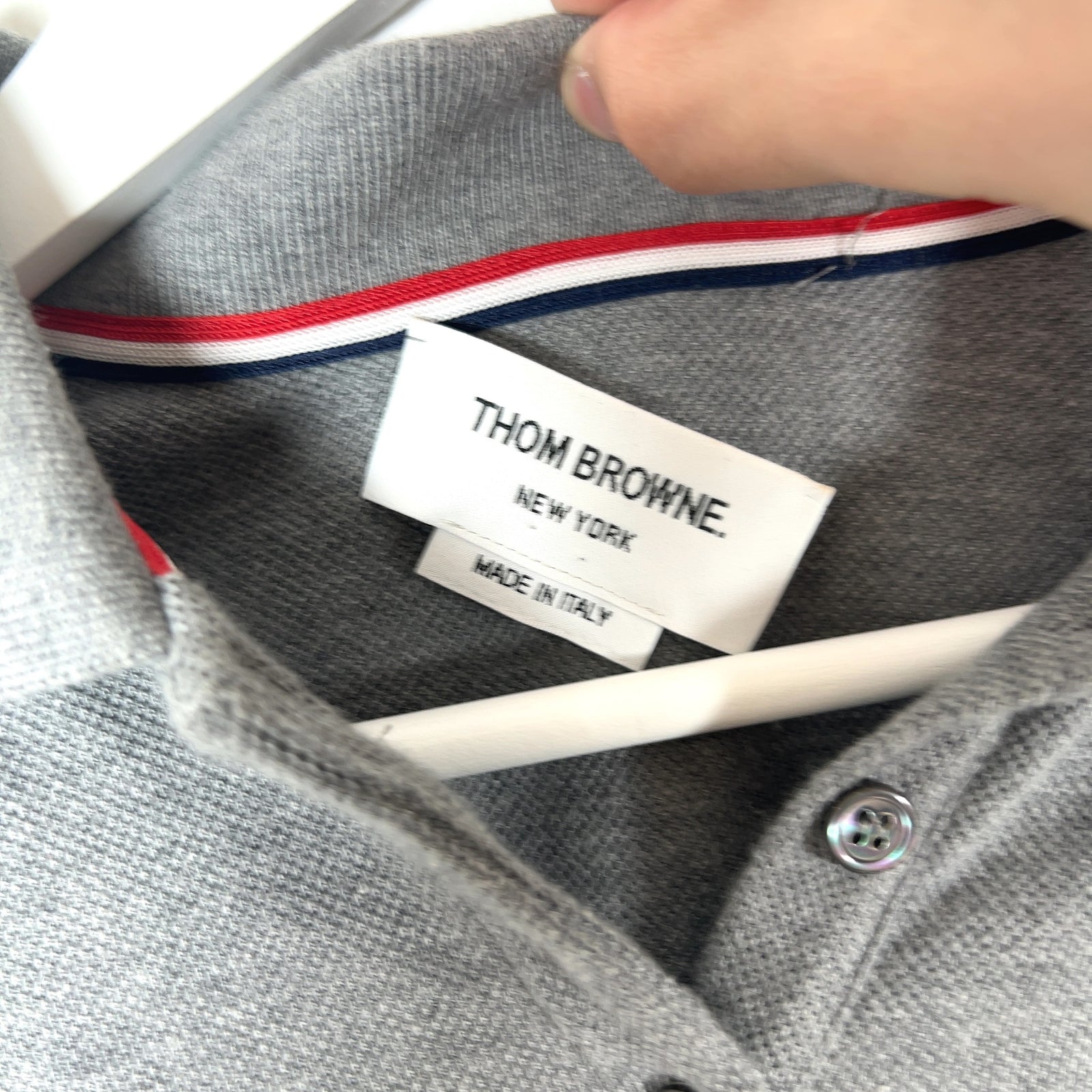 Thom Browne '2003' 4-Bar Long-Sleeve Polo Shirt