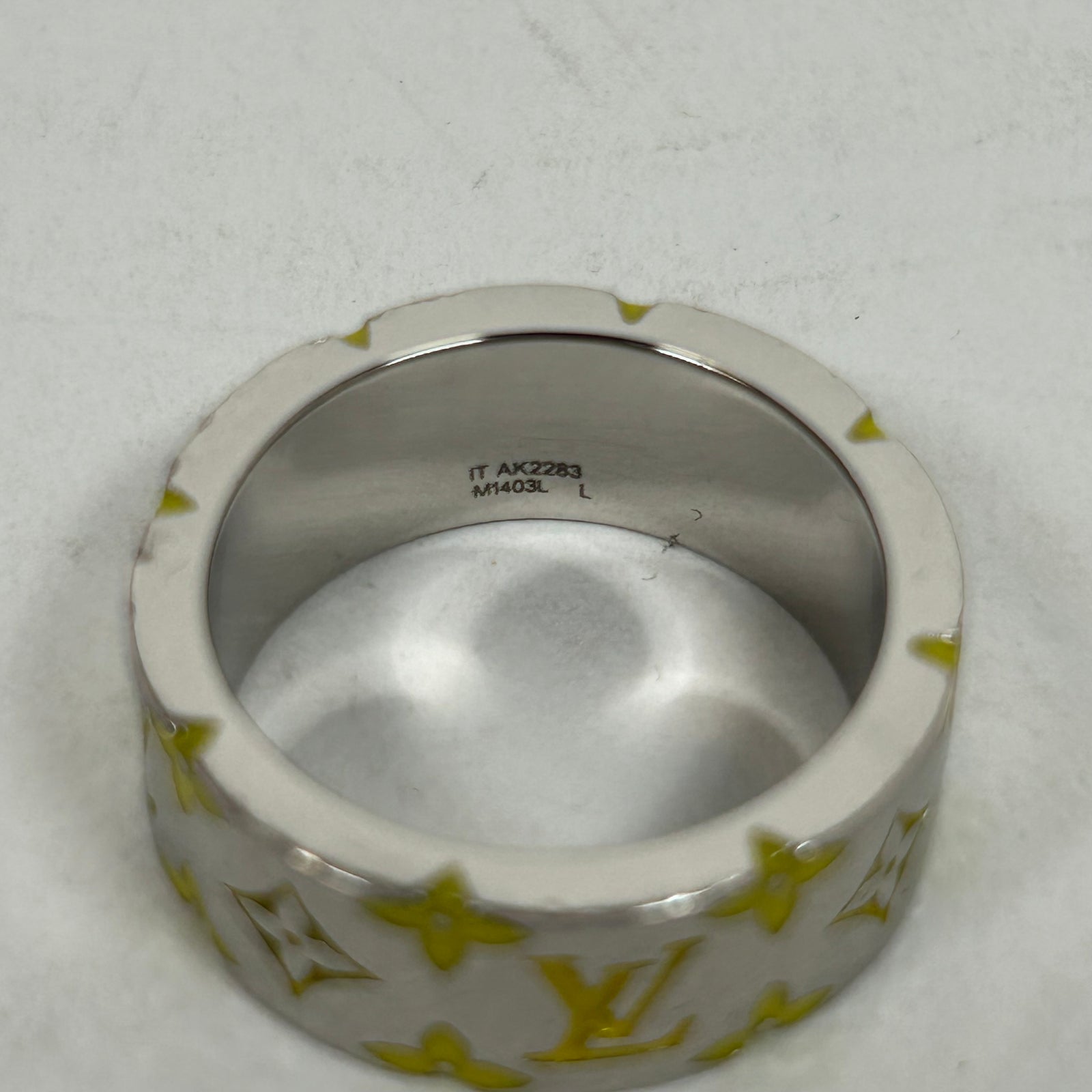 Louis Vuitton Yellow Monogram Mosaic Ring