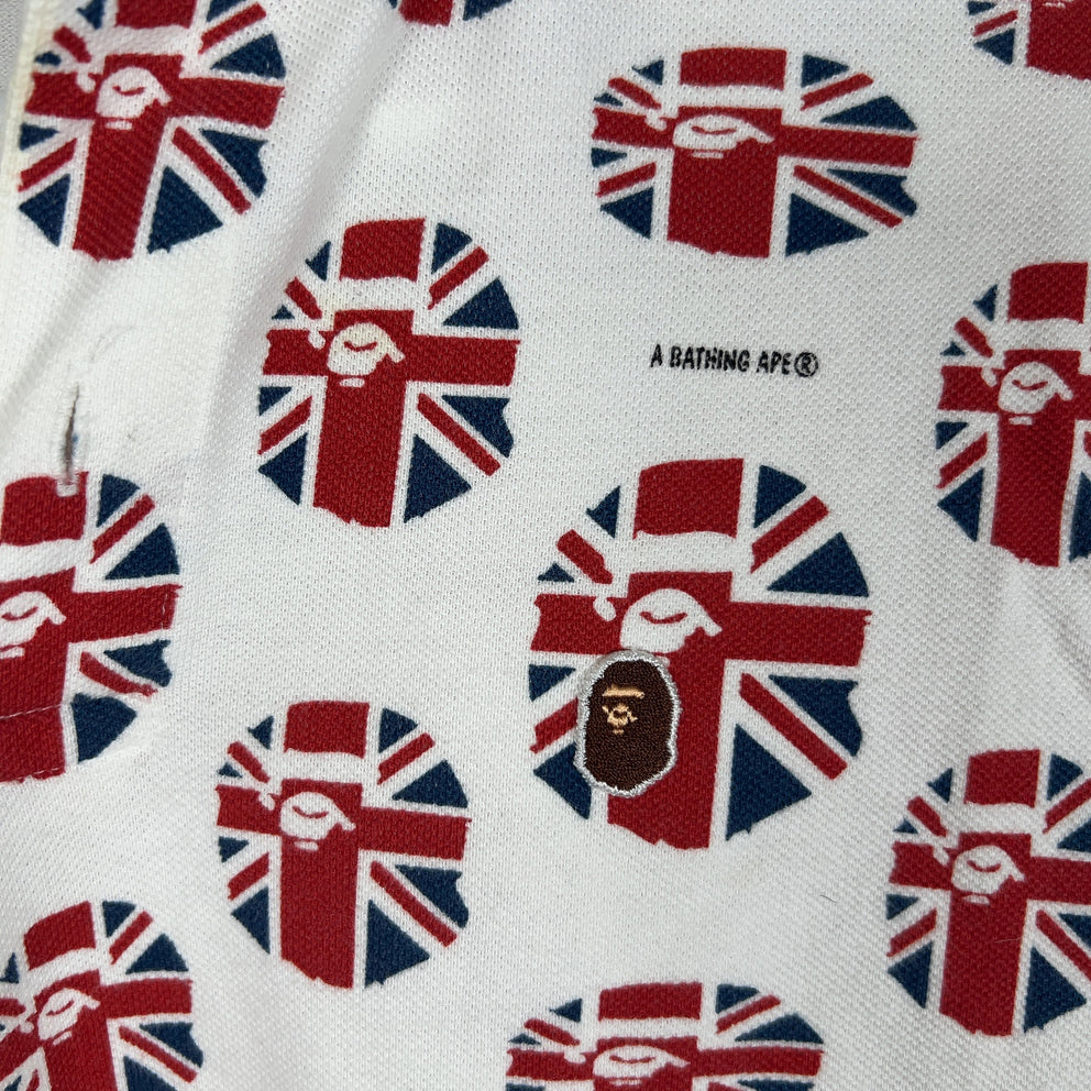 Bape England Ape Head Logo Polo Shirt
