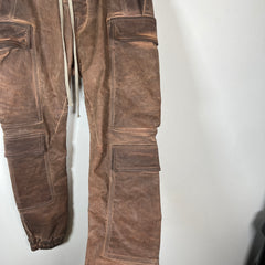 Rick Owens Henna Brown Mastodon MegaCargo Joggers Size S