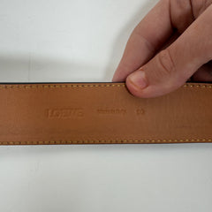 Loewe Maxi Logo Buckle Leather Belt Size 90