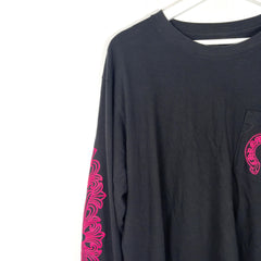 Chrome Hearts Pink Floral Cross Longsleeve