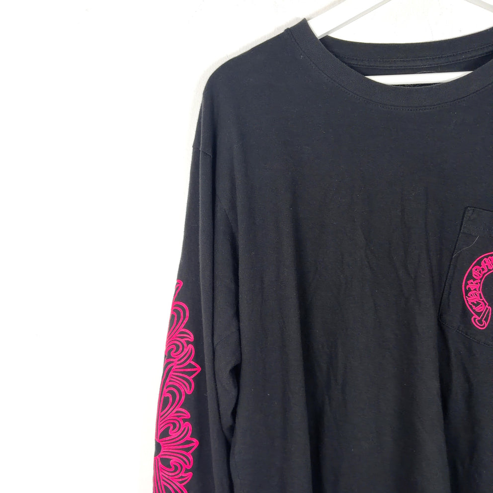 Chrome Hearts Pink Floral Cross Longsleeve