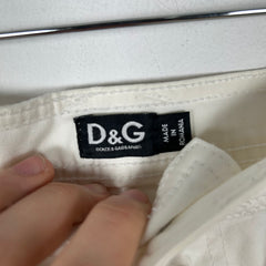 Dolce & Gabbana White Pin-Stripe Skirt Size 27