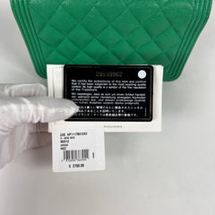 Chanel Mini Boy Bag Green