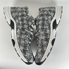 Chanel Tweed Technical Knit Interlocking CC Trainer Size 45