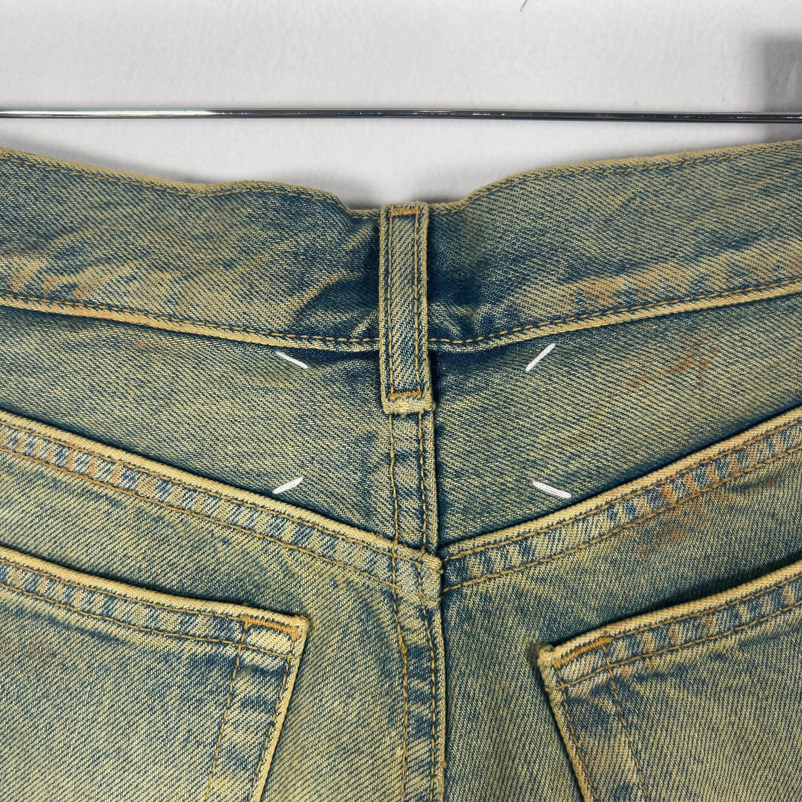 Maison Margiela Lightwash Paint Splatter Jean Shorts