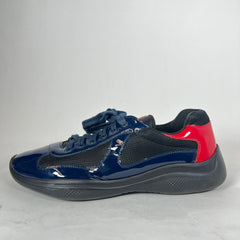 Prada Blue/Red Patent Leather America Cups Size 10