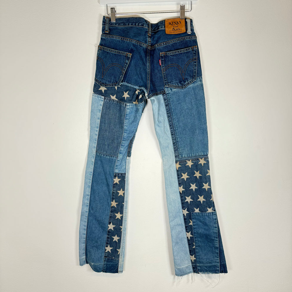 Hysteric Glamour Patchwork Flared Denim Jeans Size 28