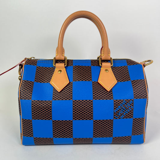 Louis Vuitton Blue Damier Pop Speedy Bandouliere 25