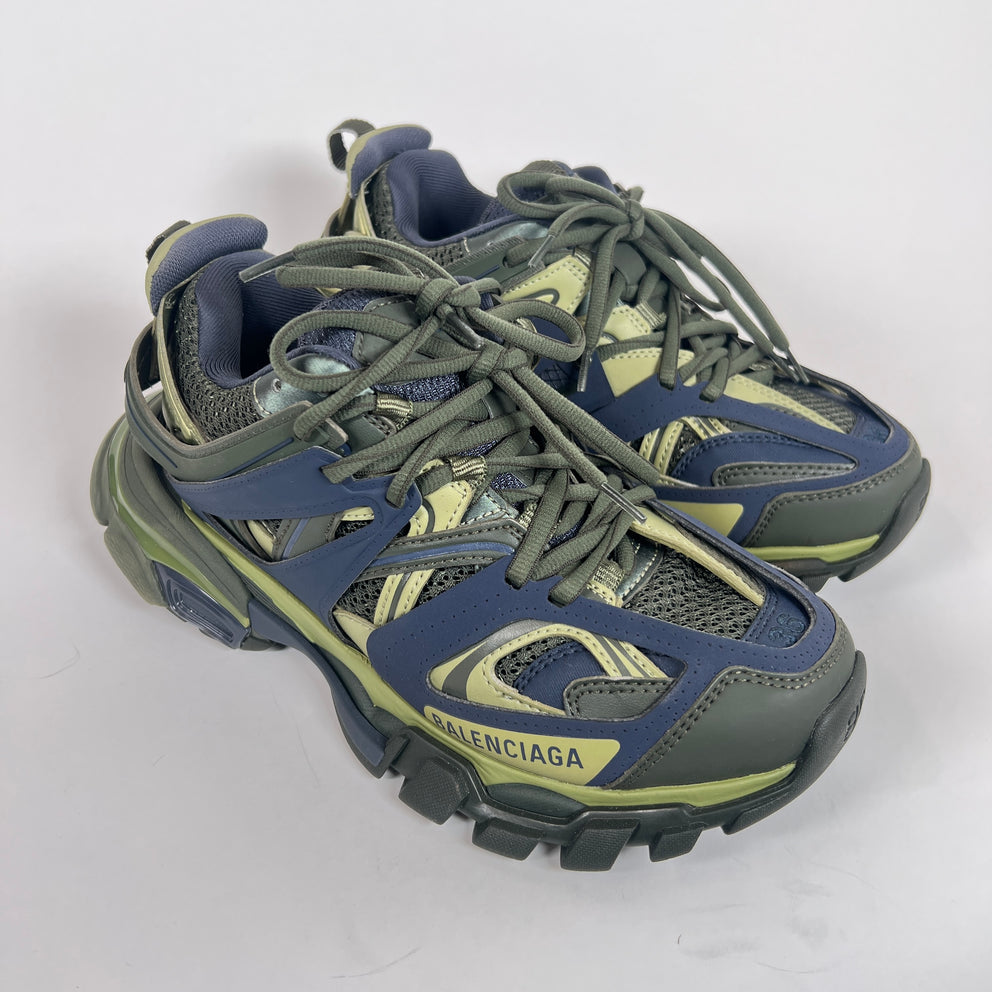 Balenciaga Olive/Navy Track Sneaker Size 36